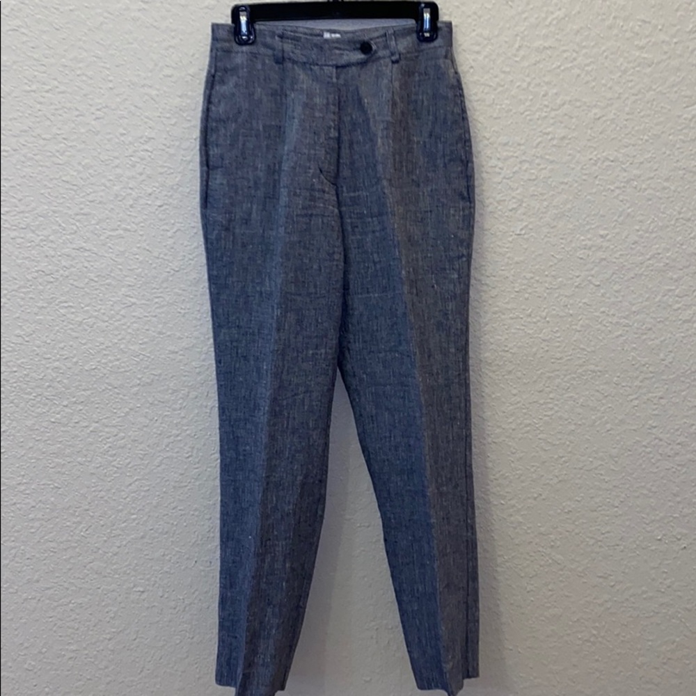 DKNY 100% Linen Work Pants Sz 6P